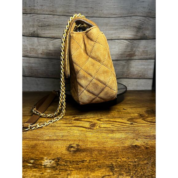 Michael Kors Sloan Quilted Suede Shoulder Bag - Picture 3 of 12